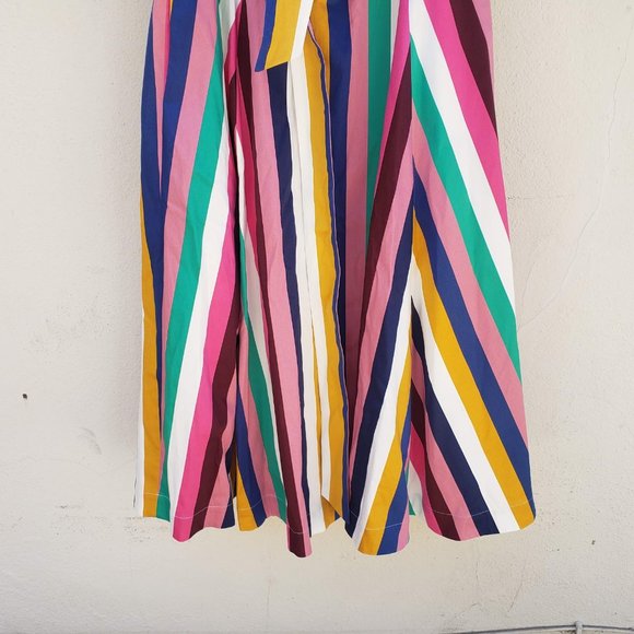 Boden Brooke Blue and Formica Stripe Belted Skirt - Picture 10 of 13